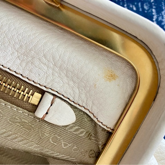 Large deerskin leather authentic Prada bag - Picture 10 of 11